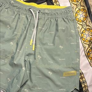 Legends Men's Olive Swim Trunks